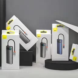 USB-Хаб Baseus Metal Gleam Series 6-in-1 Type-C gray - мініатюра 3