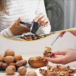 Конусний металевий міцний темний горіхокол з ребристими ручками 18.5 см, Kitchen Master 84105 - мініатюра 4