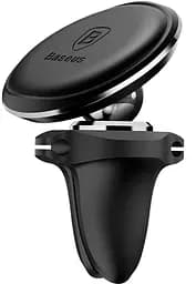 Автотримач Baseus Magnetic Car Mount Phone Holder with Cable Clip Air Vent Version Cluster Black - мініатюра 4