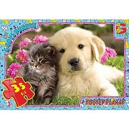 Детский пазл Домашние питомцы AN122 плакат 35 элементов