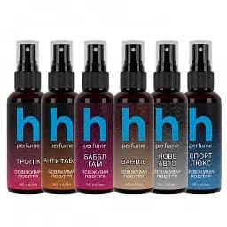 Набір ароматизаторів для авто 6 в 1 HELPIX Professional: Тропік, Спорт Люкс, Нове Авто, Ваніль, Bubble Gum, Антитютюн по 60 мл