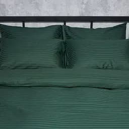 Комплект постільної білизни Moon&Star Satin Stripe Mystic Green Сімейний 143х210х2 наволочки 2х70х70 - мініатюра 6