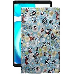 Чехол StatusCASE из экокожи для планшета Realme Pad Mini Круги-цветные