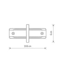 З'єднувач Nowodvorski 8967 Profile Recessed Straight Connector IP20 білий - мініатюра 2