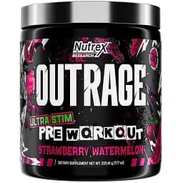 Передтренувальний комплекс Nutrex Research Outrage High‑Stim Pre‑Workout Strawberry Watermelon 30 порцій