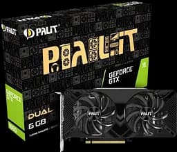 Видеокарта GeForce GTX 1660 6GB Palit Dual (NE51660018J9-1161C) Б/У