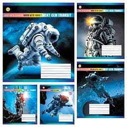 Зошити учнівські 24 аркуша клітинка Тверда SPACE, 20 шт. в упаковці