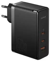 Мережевий зарядний пристрій Baseus GaN5 Pro Digital Fast Charger 2Type-C+USB 160W  +  Cable Type-C to Type-C P10110825113-00 Black - мініатюра 2