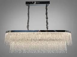 Подвесная хрустальная люстра овальная 376 хром 250Вт.