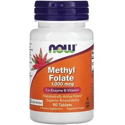 Вітаміни та мінерали NOW Methyl Folate 1000 mcg, 90 таблеток
