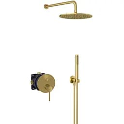 Душова система прихованого монтажу Kludi Bozz брашоване золото 38658N076