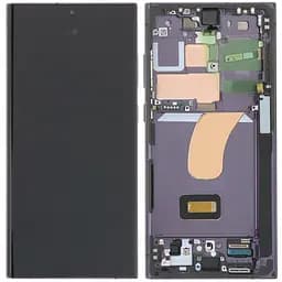 Дисплей Samsung S918 Galaxy S23 Ultra чорний, OLED (Small LCD), з рамкою, Phantom Black