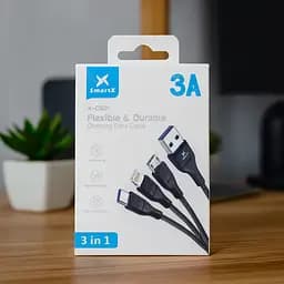 Універсальний зарядний кабель 3 в 1 Type-C/Micro-USB/Lightning Smart X UR521