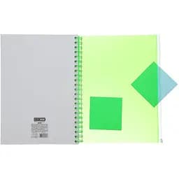 Зошит на пружині Buromax Neon А4 (210x297) 120 аркушів 3 PVC зелений (BM.24349911-04) - мініатюра 2