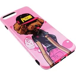 Чохол-накладка PUZOO TPU Glossy Surface IMD Hip Hop iPhone 7 Plus/8 Plus DJ Teddy Pink - мініатюра 3