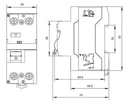 Пристрій захисного відключення 1P+N 63А 30мА AC електромеханічний ПЗВ UTrust АСКО‑УКРЕМ (A0010210133) - мініатюра 8
