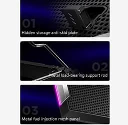 Охолоджувальна підставка для ноутбука 15-17.3 дюйми Ice Coorel K-9 Blue RGB - мініатюра 9