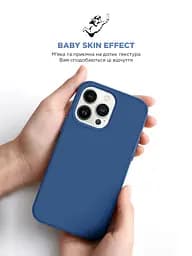 Силиконовый чехол для Apple iPhone 13 Pro, ICON2 Case, синий, противоударный, панель, защита всего корпуса, матовая поверхность Soft Touch, выступает над дисплеем, совместим с защитными стеклами и пленками, с микрофиброй, ArmorStandart (ARM60486) - мініатюра 8