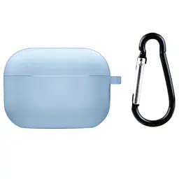 Силіконовий футляр з мікрофіброю для навушників Airpods 4 Блакитний / Lilac Blue