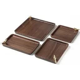 Набір підносів із чорного дерева Tongshifu Copper Master Candy Tray Set (4 шт.)