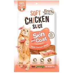 Лакомство для кошек Jinny мягкие куриные слайсы 30 г 