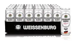 Упаковка пива Weissenburg Pilsener світле фільтроване 5% 12 л (0.5 л x 24 шт.) з/б  - мініатюра 2