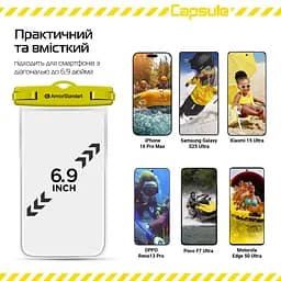 Водонепроницаемый чехол для телефона и документов, универсальный, IPX8 погружение до 30 м, защита от воды, защитный чехол от песка и пыли, для подводной съемки, плавания, дайвинга, пляжа и путешествий, ArmorStandart (ARM59234) - мініатюра 4