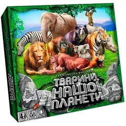 Настільна гра-вікторина Тварини нашої планети 2 Danko Toys G-JNP-01U українською мовою