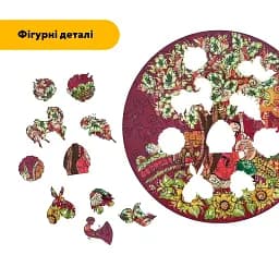 Дерев'яний фігурний пазл Петриківський Розпис Мамай Ганни Олійник, А5, Картонна коробка 35 елементів - мініатюра 3
