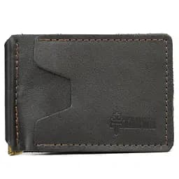 Затискач із монетницею шкіряний коричневий Наппа Tarwa 11.5х8х1 см acs0032188 - мініатюра 6