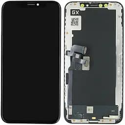 Дисплей для Oppo A76, чорний, з рамкою, CPH2375, BV06663M-L01-MB00, AA255-BOEE, P6604H3L0-FPCA-P1.1