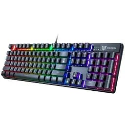 Клавіатура Onikuma ігрова G17 Pro RGB підсвітка 104 клавіші геймерська дротова USB для ПК