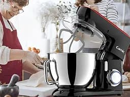 Кухонний комбайн Camic міксер тістоміс металевий 9 л SM-1571N 1800Вт Black Red - мініатюра 7