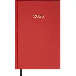 Щоденник датований Buromax Simple 2026 A5 бумвініл червоний (BM.21166-05)