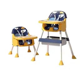 Стульчик для кормления + кресло Стул-Трансформер 2в1 Желто-Синий