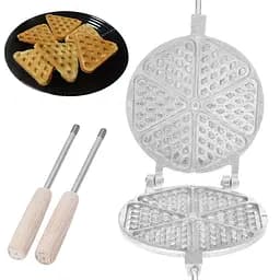 Форма для выпечки треугольного печенья "Елочка" со съемными ручками, RS Серый 83990