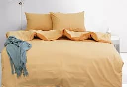Комплект постільної білизни TAG Tekstil Apricot Cream Полуторний