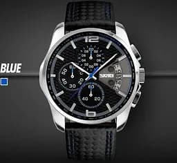 Чоловічий годинник Skmei 9106 Spider blue - мініатюра 3