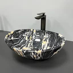 Умивальник VBI Parma black opal накладний VBI-011008, Чорний - мініатюра 2