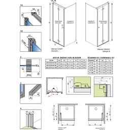 Душова стінка Radaway NES S1 80x200 безпечне скло, прозоре (10039080-01-01) - мініатюра 5