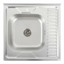 Кухонна мийка з нержавіючої сталі Valeso декор 6060 L (0,7/160 мм), Decor