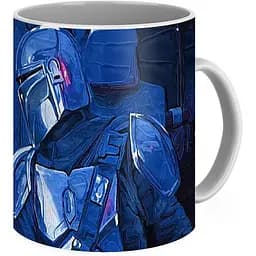 Кружка GeekLand Звездные войны Мандалорец Мандалорец Star Wars The Mandalorian  синий фон TM.04.25