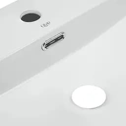 Умивальник Qtap Nando LT підвісний прямокутний 600x440x130 мм White + донний клапан PU02O, Білий - мініатюра 4
