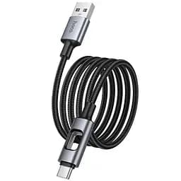 Дата кабель Hoco U144 New USB to Type-C 3A (1.2m) Black - мініатюра 5