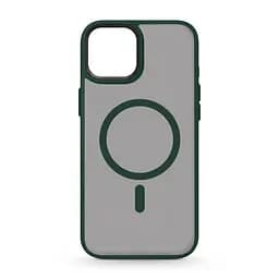 Чехол для Apple iPhone 15 Plus, Uniq MagCase, зеленый, противоударный, панель-накладка с MagSafe, ударопрочный TPU+PC, с магнитом MagSafe, поддержка полноценной беспроводной зарядки, ArmorStandart (ARM75323)