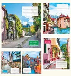 Зошити учнівські 18 аркушів лінія Тверда 32202 Міста, 20 шт. в упаковці