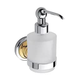 Дозатор для рідкого мила Bemeta Retro настінний скло золото/хром 200 мл 144209108, Золотий