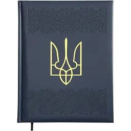 Щоденник датований Buromax Heraldry 2026 A4 штучна шкіра/поролон кобальтовий (BM.2750-54)