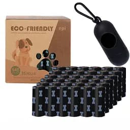 Пакети для прибирання за тваринами ECO-FRIENDLY біорозкладні 540 шт з ароматом лаванди та диспенсером.