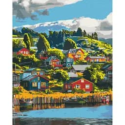 Картина по номерам Brushme Цветная деревня 40x50 см